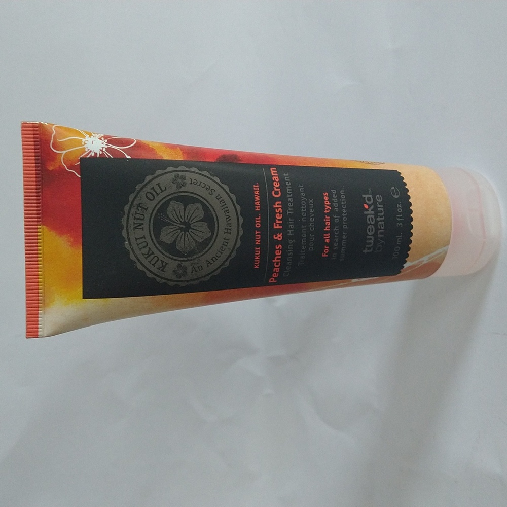 Tweak'd by Nature Peaches & Fresh Cream Cleansing Hair Treatment 3 oz